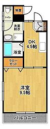 ヒルズ21・A 1DKの間取図画像