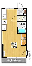 学生第一コーポ ワンルームの間取図画像