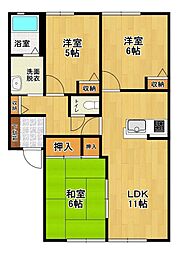 ガーデンハウスA 3LDKの間取図画像