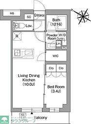 東急池上線 戸越銀座駅 徒歩5分の賃貸マンション 1階1LDKの間取り