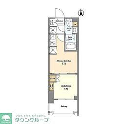 JR京浜東北・根岸線 蒲田駅 徒歩7分の賃貸マンション 10階1DKの間取り