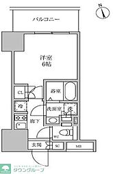 京急空港線 京急蒲田駅 徒歩5分の賃貸マンション 7階1Kの間取り