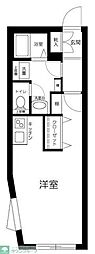 東急池上線 御嶽山駅 徒歩3分の賃貸マンション 3階ワンルームの間取り