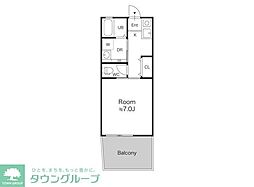 京急本線 立会川駅 徒歩7分の賃貸アパート 2階1Kの間取り