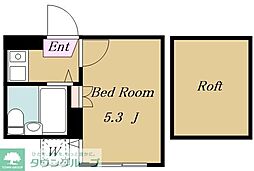 都営浅草線 西馬込駅 徒歩15分の賃貸アパート 2階1Kの間取り