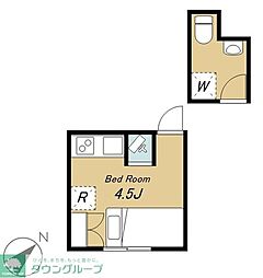 JR京浜東北・根岸線 蒲田駅 徒歩19分の賃貸アパート 2階ワンルームの間取り