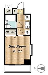 品川中延ステーションレジデンス 9階1Kの間取り