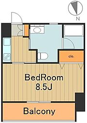 JR京浜東北・根岸線 大井町駅 徒歩12分の賃貸マンション 3階1Kの間取り