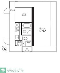 G-フラット ワンルームの間取図画像