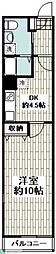 レ・スタ南大井 1DKの間取図画像