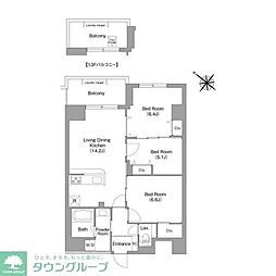 コンフォリア・リヴ豊洲キャナル 3LDKの間取図画像