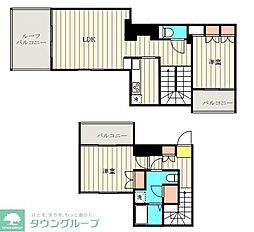 目黒区八雲5丁目マンション 2LDKの間取図画像
