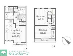 シャトー 102 2LDKの間取り