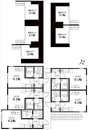 ハーミットクラブハウス新横菊名 ワンルームの間取図画像