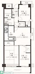 ジーニアスK 3DKの間取図画像