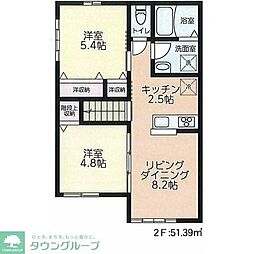 エルメゾンネクスト5 2LDKの間取図画像