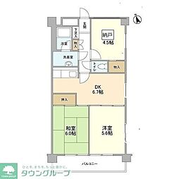 ガーデンハイツ安藤 2SDKの間取図画像