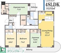 パークノヴァ綱島 4SLDKの間取図画像