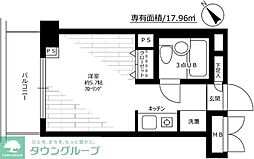 ホーメストプラザ十日市場西館 ワンルームの間取図画像