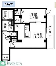 ディアコートあざみ野 1LDKの間取図画像