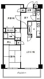 ベルシェモア 2LDKの間取図画像
