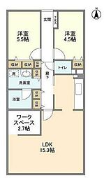 エスポワール松風台3番館 3LDKの間取図画像