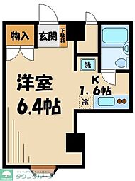 第1ウィステリアヒルズ 1Kの間取図画像
