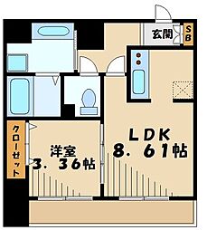 ETERNANAGOYA 1LDKの間取図画像