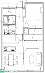 グリーンコーポ大倉山C棟 2LDKの間取図画像
