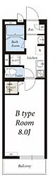 リブリ・サンヴィレッジ24 1Kの間取図画像