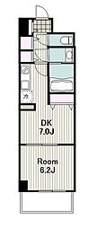 NTPRレジデンス菊名 1DKの間取図画像