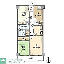 ライオンズマンションたまプラーザ第6 2SLDKの間取図画像