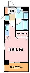 コンフォール・パレス ワンルームの間取図画像