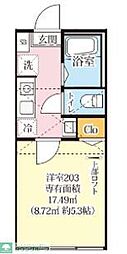 N-harbor Lagoon小机町 1Kの間取図画像
