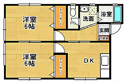 ソレイユ4 2DKの間取図画像