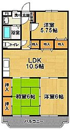 春日カネエーズ 3LDKの間取図画像