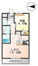 ボヌールi.1 1LDKの間取図画像
