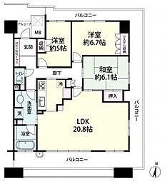 間取図画像 3LDK