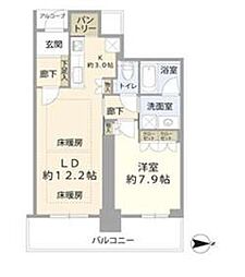 グランドメゾン新梅田タワー 1LDKの間取図画像