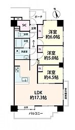 グランドヴィラ姫島 3LDKの間取図画像