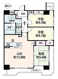 メロディーハイム内本町 3LDKの間取図画像