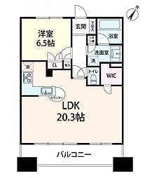 リーガル福島駅前 1LDKの間取図画像