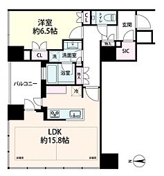 堂島ザ・レジデンスマークタワー 1LDKの間取図画像