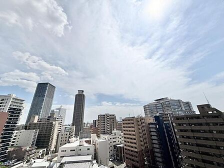 前面に高い建物がなく開放感のある眺望。