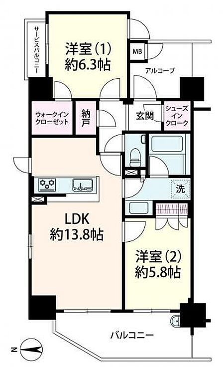 ～間取り図～ WIC＆SIC＆納戸が完備された収納豊富な間取りです。