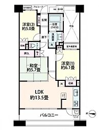 パークホームズ福島エルグレース 3LDKの間取図画像