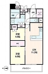 パークナード新梅田アーバンパレス 2LDKの間取図画像