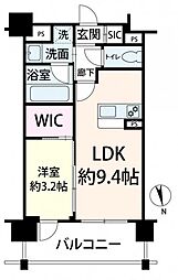 リビオレゾン北浜天満橋 1LDKの間取図画像