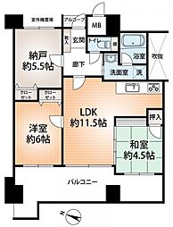 ワコーレアプローズ春日野 2SLDKの間取図画像