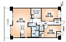 エールデ明泉寺 2LDKの間取図画像